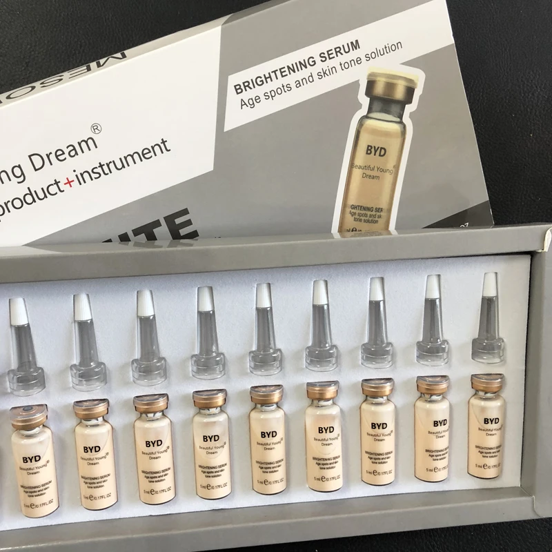 10 bottles 5ml BB Glow Cream Meso White Brightening Serum Natural Nude Make Up Foundation Microneedle treatment system Facial be | Красота и