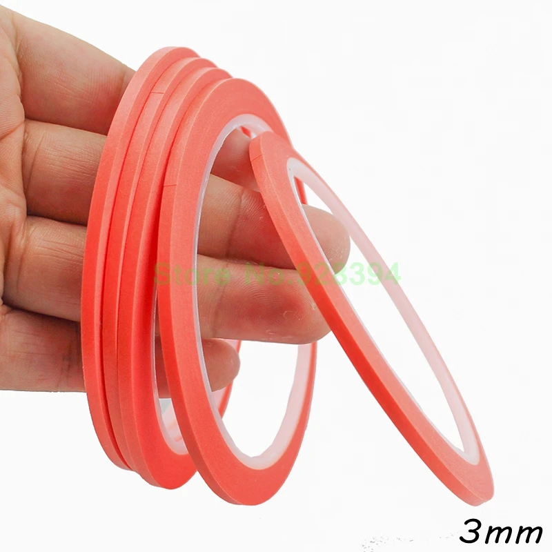 3 мм x 25 м розовая односторонняя липкая лента тонкая Васи маскирующая для