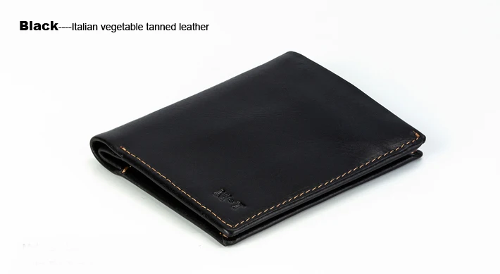 Новинка, модный кожаный мужской двойной RFID кошелек, черный цвет, Bellroy, ультра тонкий кошелек с отделением для монет, невидимая сумка для sd-карт