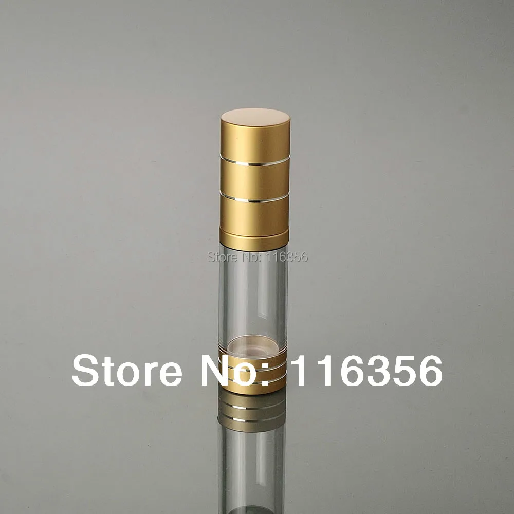 

15ML matt gold airless bottle or plastic lotion bottle with airless pump
