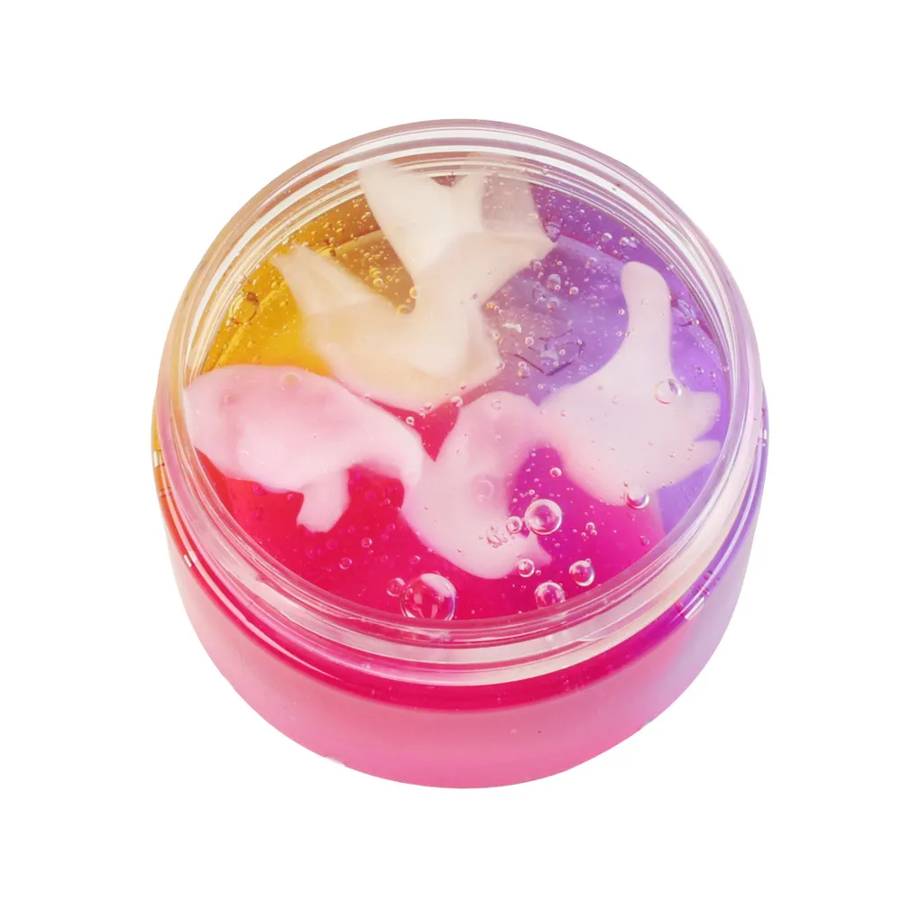 Multicolor CHAMSGEND красивый цвет смешивания облако слизь мягкое шпатлевка ароматизированный стресс Детский пластилин игрушка 4,23 - Цвет: Multicolor