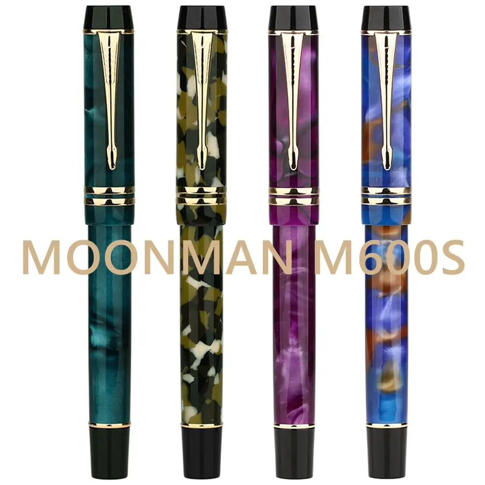 Moonman M600S акриловая смола перьевая ручка иридий F чернильная ручка NIB Оригинальная коробка