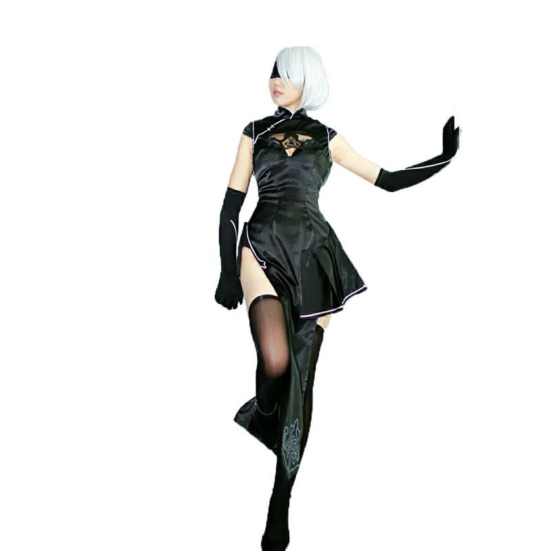 2B NieR Automata Йорга № 2 Тип B Униформа костюм-Чонсам для косплея