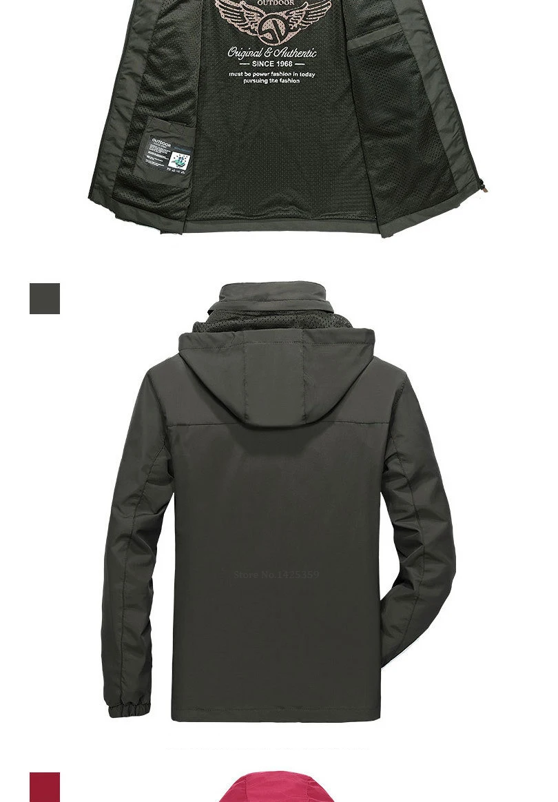 AFS JEEP куртки мужские в стиле милитари куртка ветровка с капюшоном воротник Veste Homme мужские куртки-бомберы сетчатая подкладка пальто для мужчин плюс M-4XL