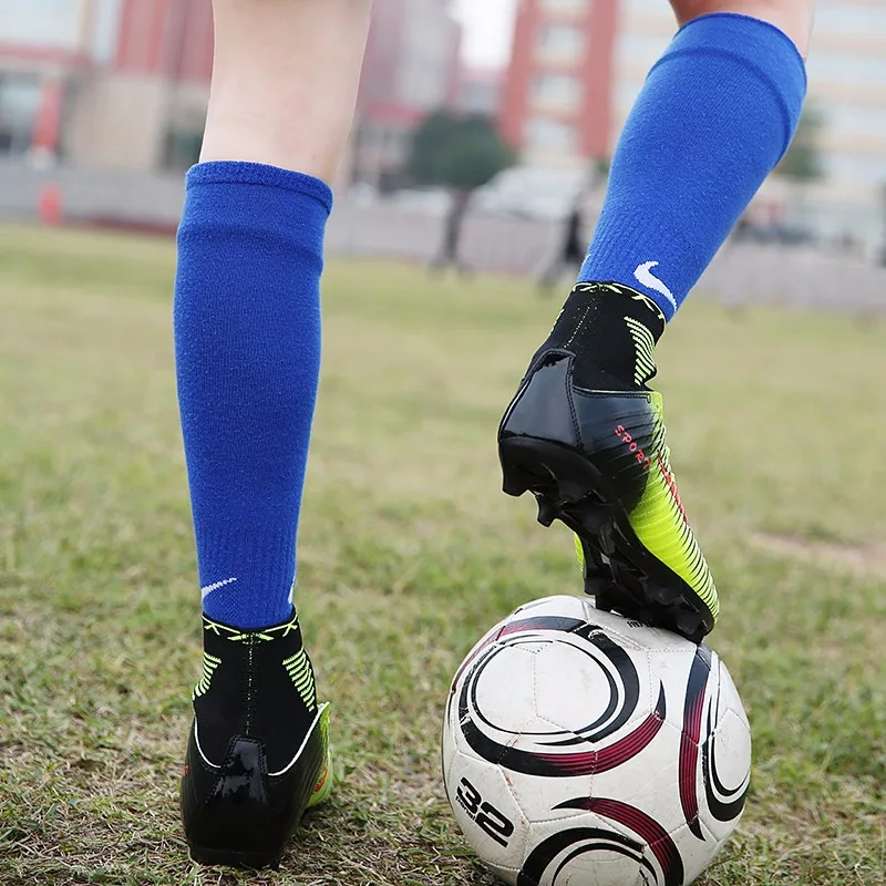 Мужские футбольные бутсы de soccer шипы с высокой лодыжкой детские футбольные бутсы носок с шипами бутсы футбольная обувь кроссовки размер 35-44