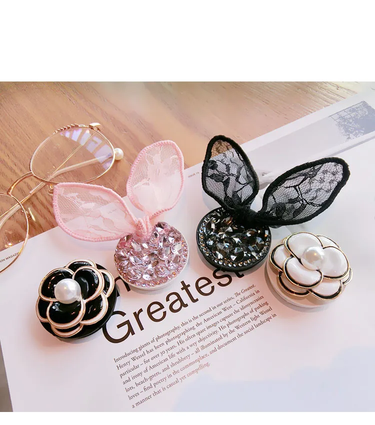 Лучшая круглая подставка для телефона Гибкая ушей и цветов расширяющийся