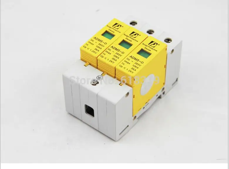 Din-рейка 35 мм 3P 5KA 10KA 385V AC домашнее низкое напряжение анти-молния SPD устройство