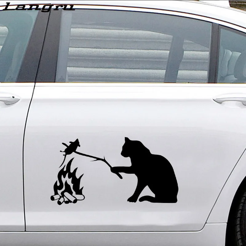 Langru Kot наклейки на автомобиль виниловая оболочка автомобильные аксессуары кошка