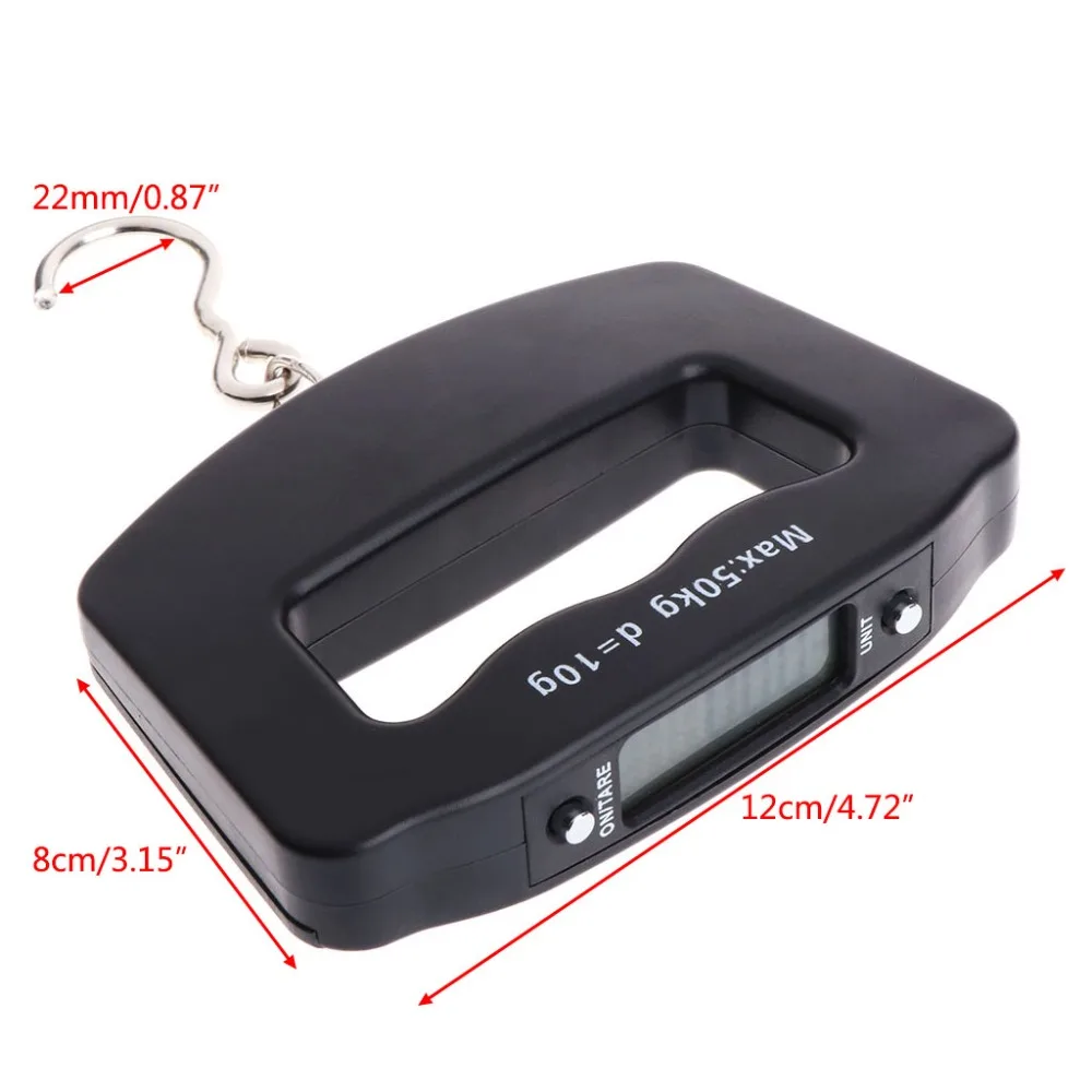 Portable Digital Hand-held Scale 50Kg Baggage Fish Hook Hanging Electronic Weighing Scales | Инструменты