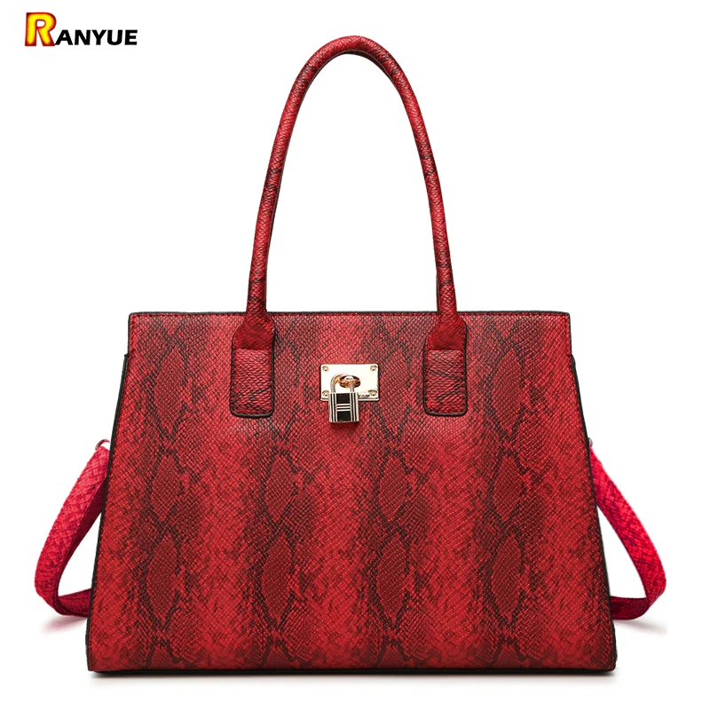 Роскошные женские кожаные сумки под змеиную кожу известный бренд дизайнерская