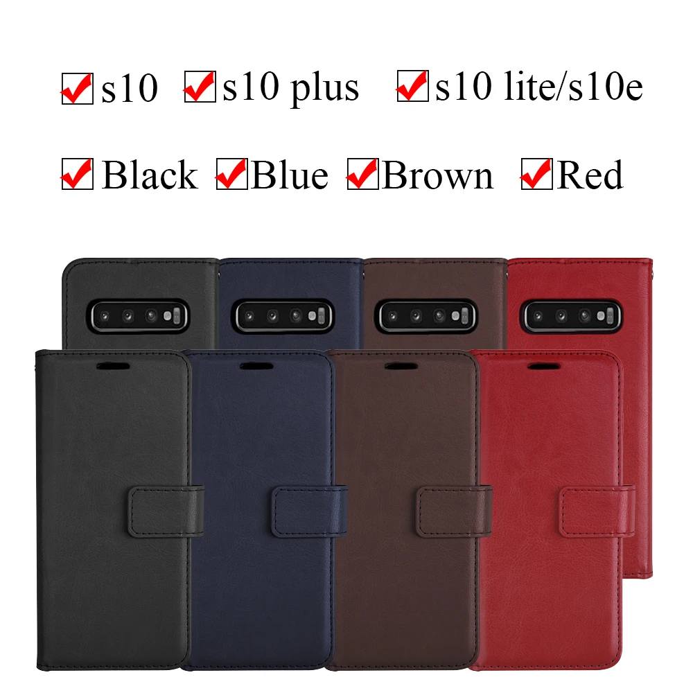 Чехол бумажник S10 Plus для Samsung Galaxy S10e чехол 10s S10plus S 10 plus держатель карт флип книжка