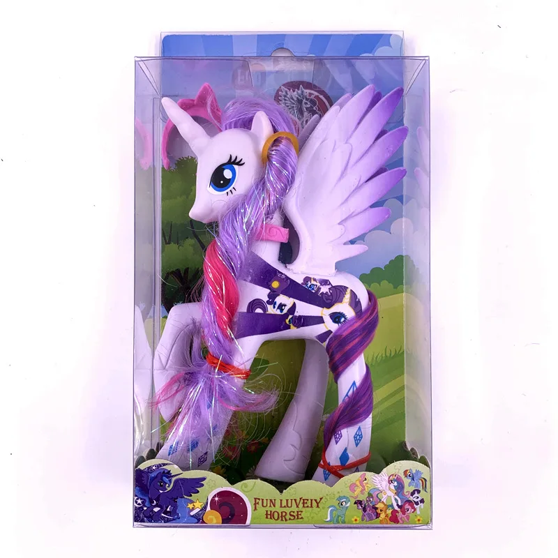 TO-2 My little pony, 14 см, ПВХ, радуга, милый, ПВХ, единорог, маленький пони, лошадь, фигурки, куклы для девочек, подарок на день рождения, Рождество - Цвет: TO-2