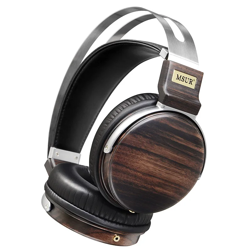 Мсур N650 деревянный Металл Hifi Музыка DJ Динамический монитор наушники гарнитура наушники с Бериллиевого сплава драйвер Portein кожа