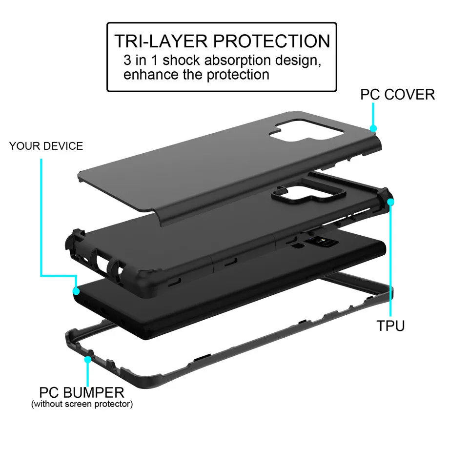 Armor Shockproof TPU+PC Phone Cover For Samsung Galaxy Note9 Coque Heavy Duty Protection Case note 9 |
