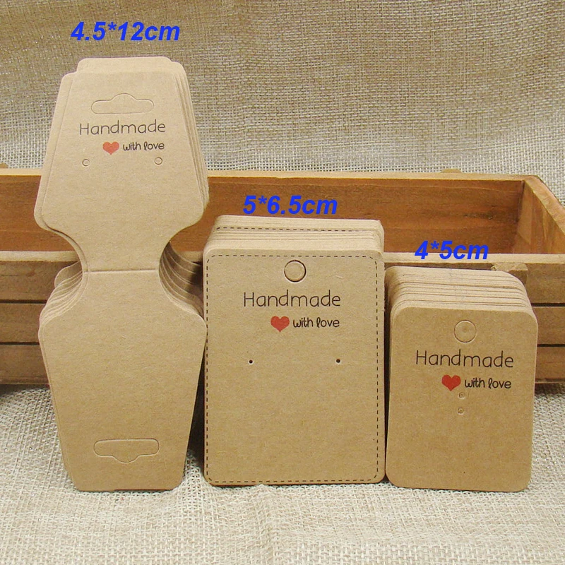 Ювелирные изделия из белой/крафт бумаги ожерелье серьги карточка подвеска