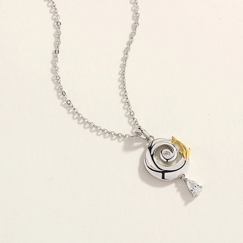 SpringLight Water Wave Fish bell Design Pendant Real 925 Sterling Silver Fine Jewelry Elegant Round Necklace for Women Party | Украшения и