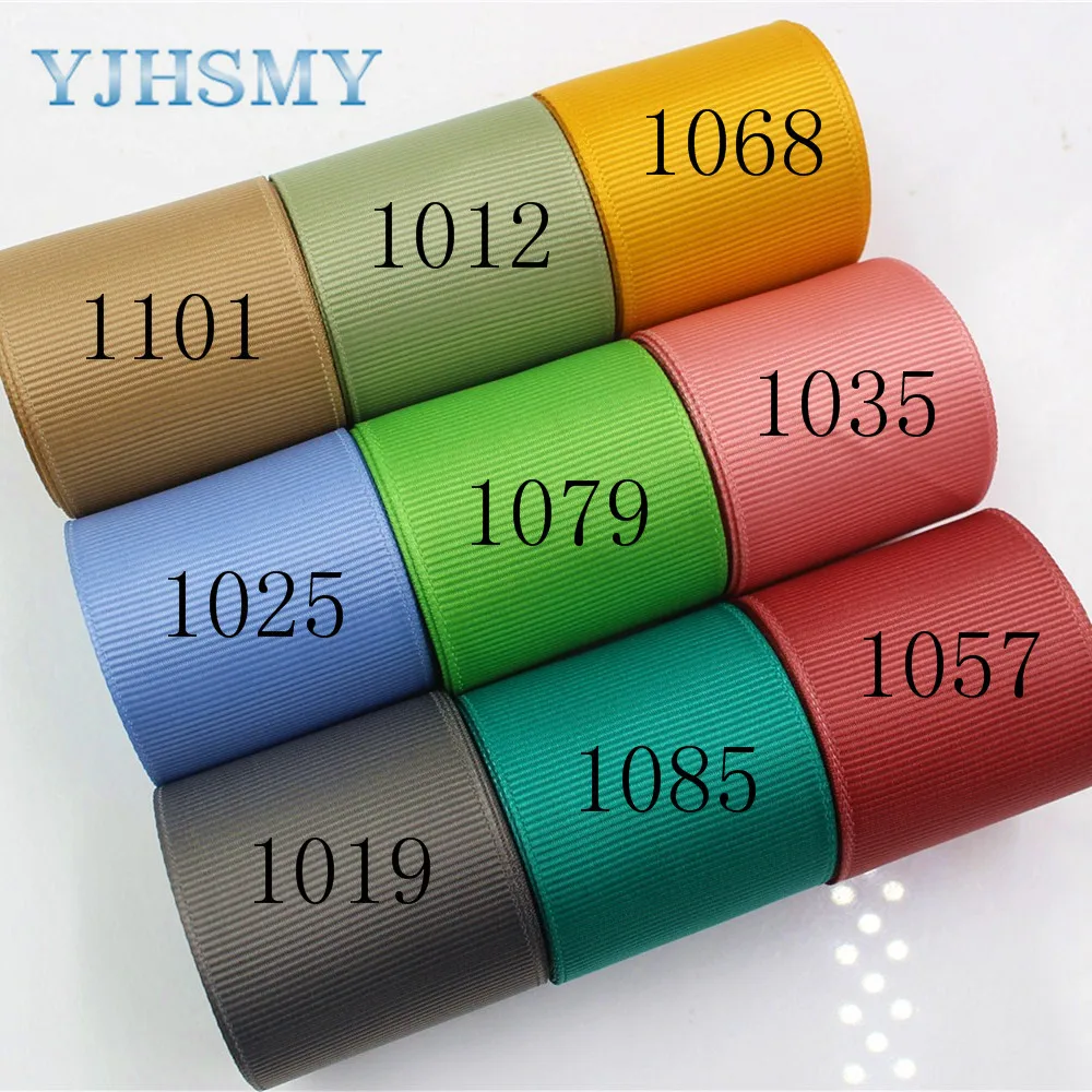 

YJHSMY 176066 ,38mm 10yards Solid Color Ribbons Thermal transfer Printed grosgrain Wedding Accessories DIY handmade material