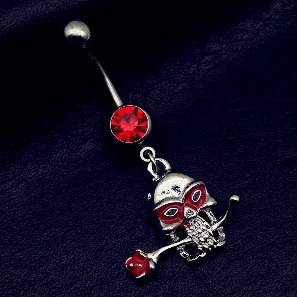 5 шт. Новое поступление драгоценностями Примечание череп сглаза пистолет крест Стиль кольцо пупка бижутерия