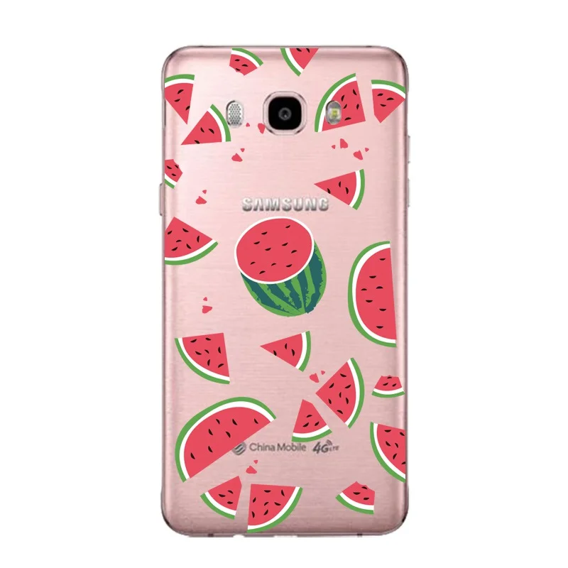 Lemon Soft Clear TPU Phone Case For Samsung J3 J5 J7 S6 S7 S8 note8 A3 A5 C7 J2prime Icecream Printed Cute Cover Free Shipping | Мобильные