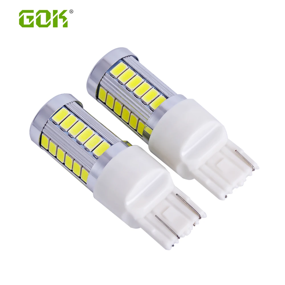 10 шт. Автомобильные светодиодные лампы T20 led 7440 7443 WY21W 33smd 5730 5630 резервные фонари