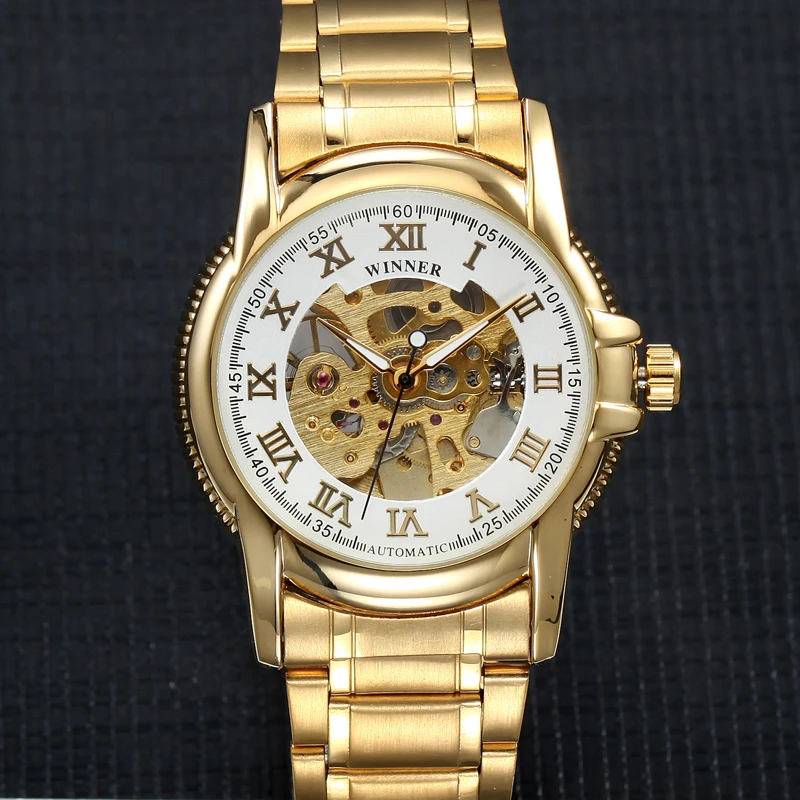 Победитель Топ Элитный бренд золотые часы мужской Бизнес Наручные светящиеся