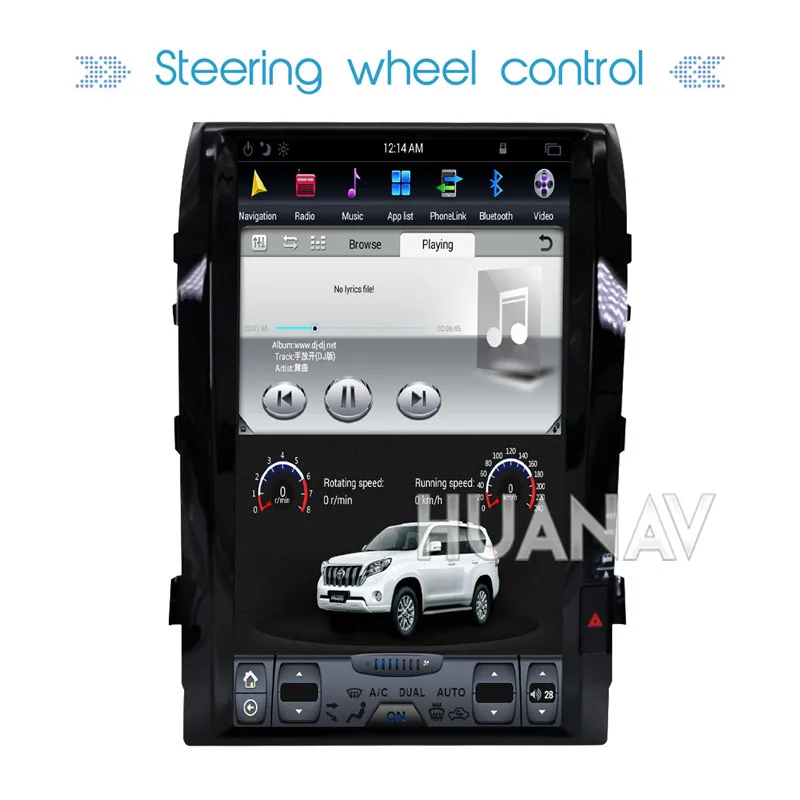 Android Tesla стиль 1" gps навигация dvd-плеер автомобиля для TOYOTA LAND CRUISER LC200 2008- головное устройство мультимедийный экран радио