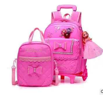 Школьные рюкзаки на колесиках из ПУ кожи детские школьные сумки с колесами для