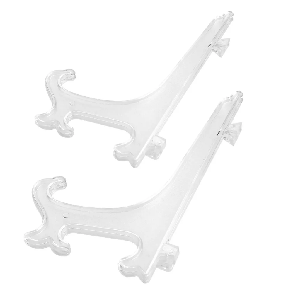 10 шт./компл. прозрачные пластиковые мольберты держатели для тарелок стеллаж