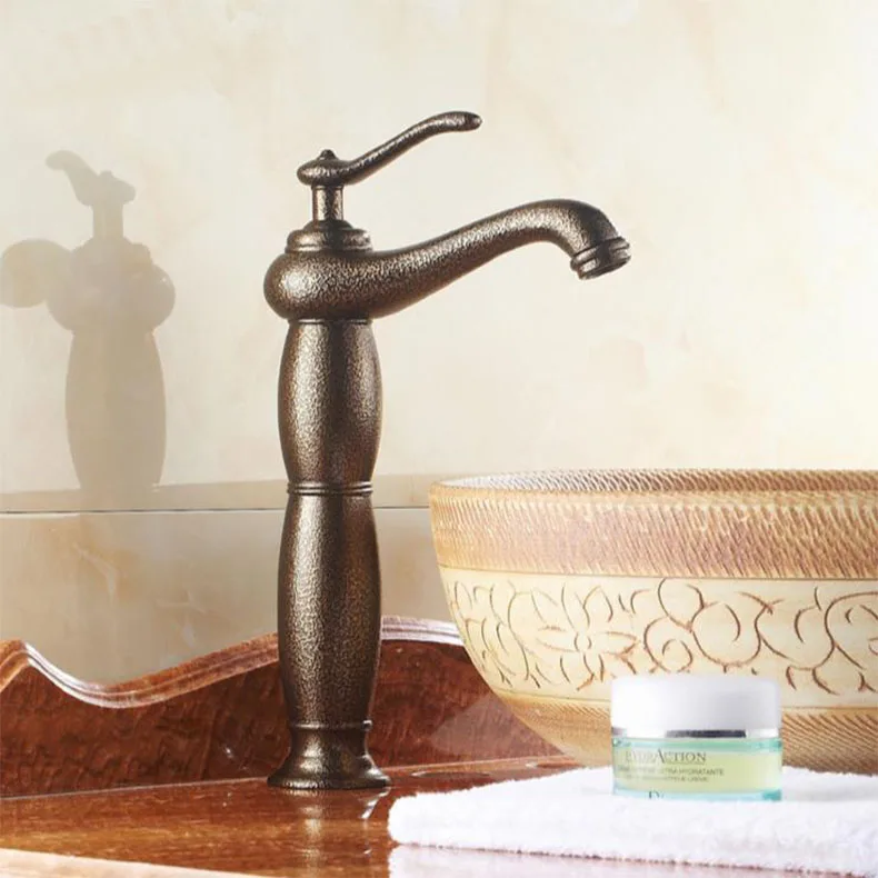 

new arrival luxury high quality brass material modern design Rome bronze finished bathroom sink mixer basin faucet