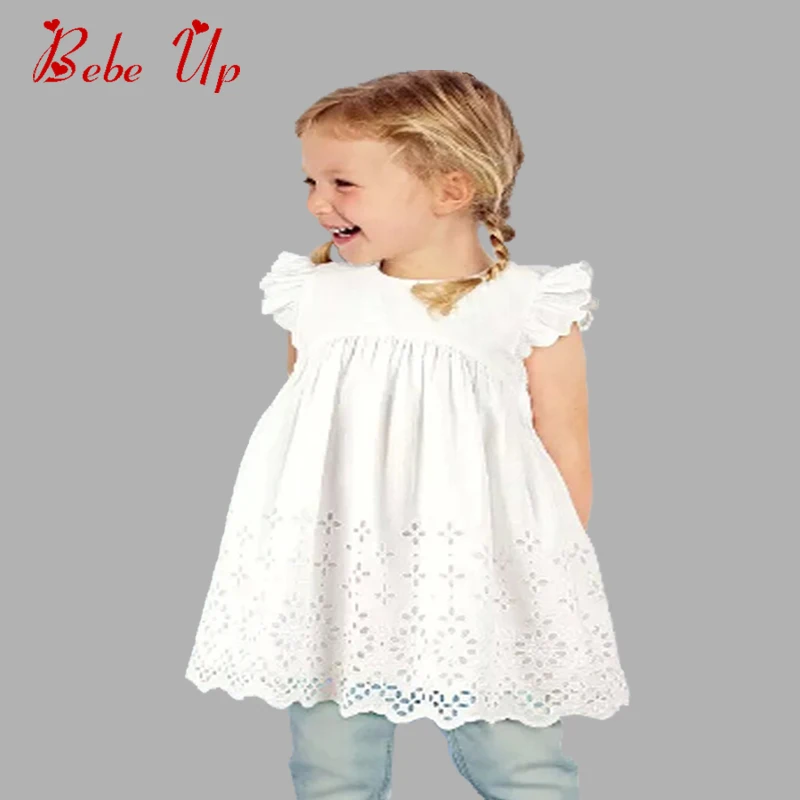 Baby Girls Summer Dress Cotton Sleeveless Kids Toddle White Beautiful Children Princess Clothing A-line Dresses Girl Party | Детская