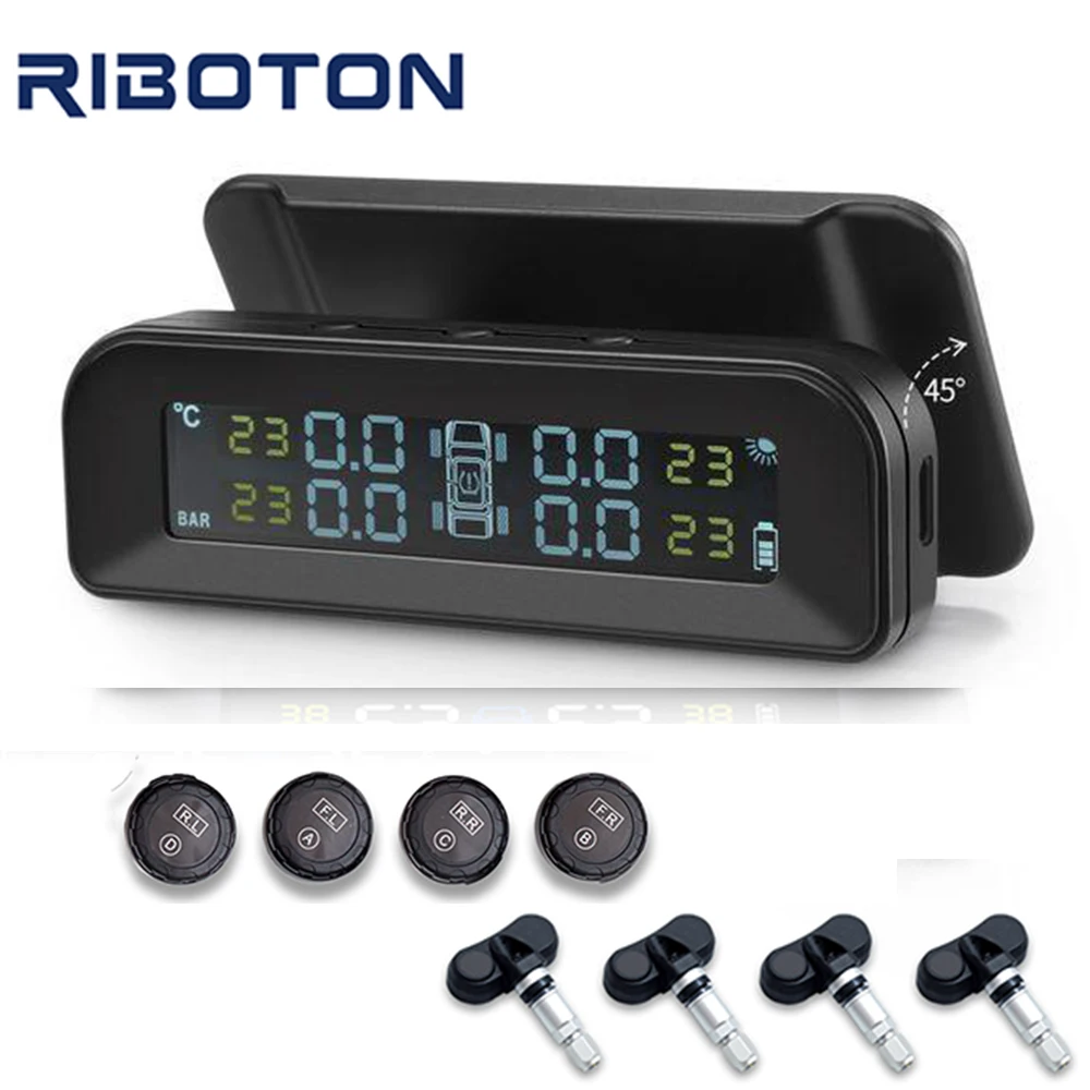Riboton C260 система контроля давления в шинах беспроводная автомобильная TPMS с 4