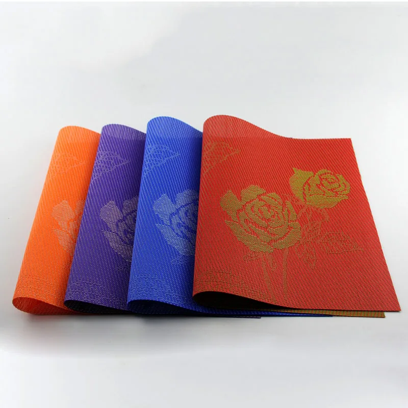 6 шт. столовых Настольный коврик высококлассные термостойкие Роза выпить стакан