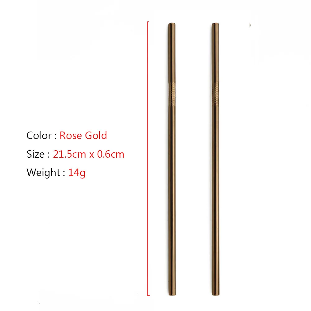 1/2/4Pcs Reusable Metal Drinking Straw 304 Stainless Steel with Cleaner Brush For Mugs 20/30oz Bar Party Accessory | Дом и сад