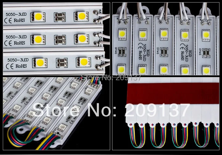 

1000 Pcs/lot SMD 5050 DC12V Waterproof white/Cold white Led Pixel Module Christmas lamp light