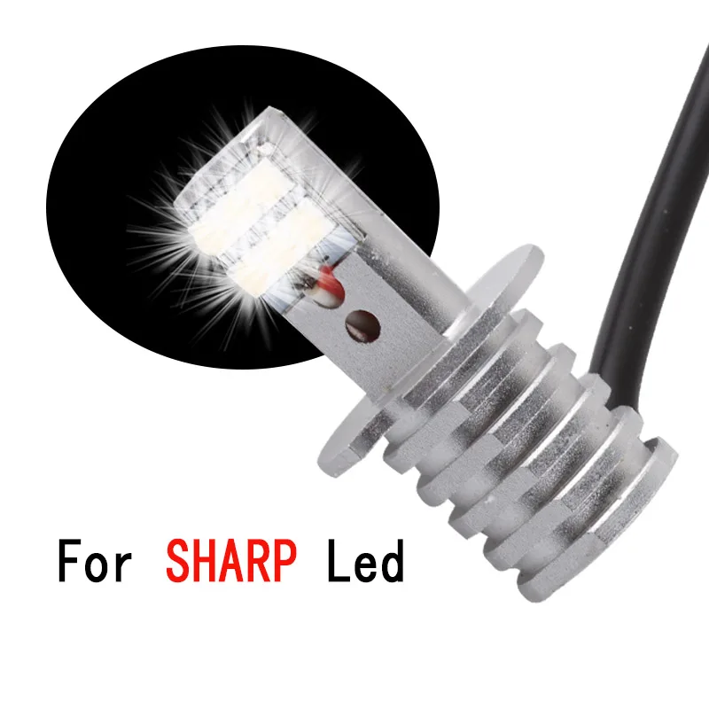 1 шт. H3 6000K белый 12 SMD супер яркий светодиодный чип 650LM льные светодиодные
