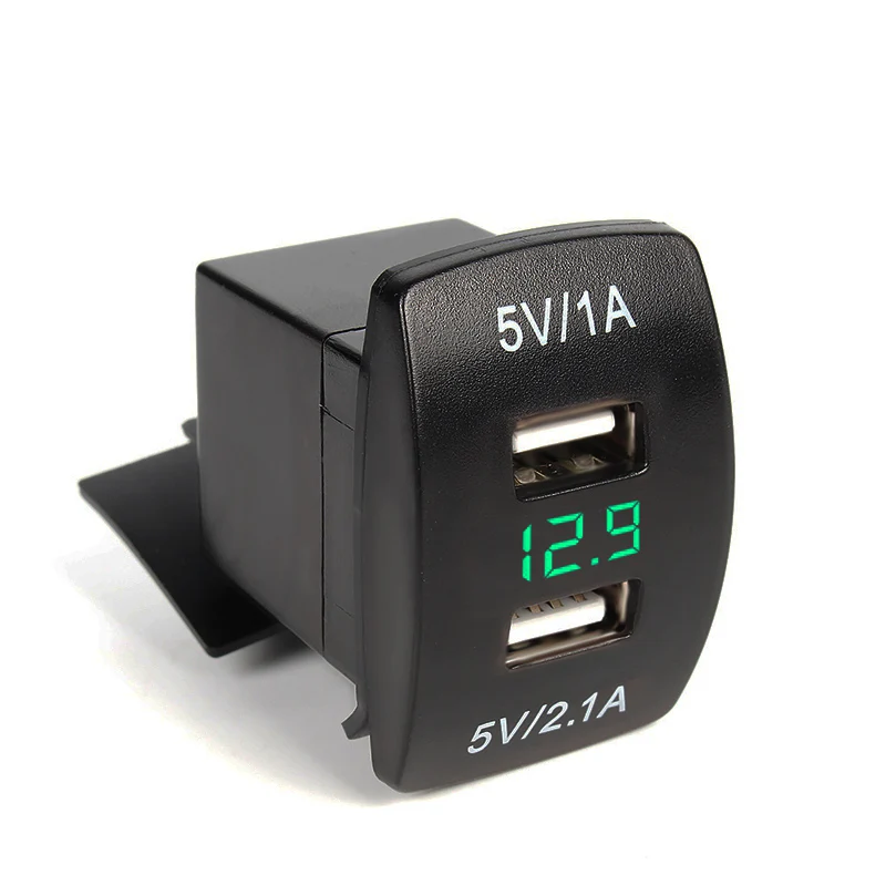 3.1A 2.1A Dual USB Зарядное устройство Разъем светодиодный цифровой Напряжение метр
