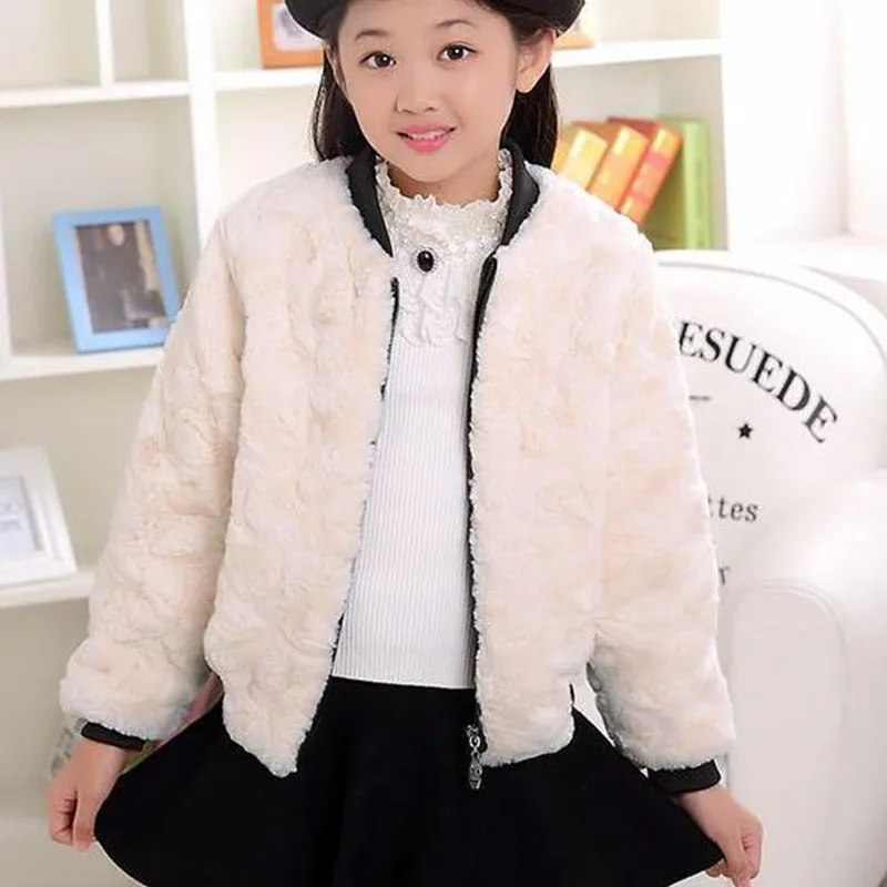 Furry 2018 Autumn Winter Fake Fur Warm Jacket Overcoats Fox Faux Snowsuit Coats Baby Children Kids Clothes Outwear F214 | Детская одежда