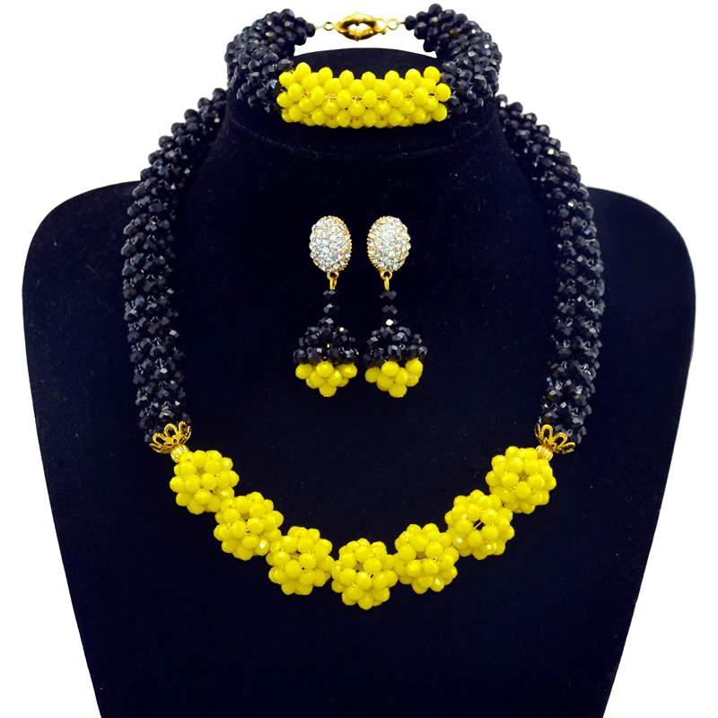 Нигерийское заявление ожерелье Свадебные африканские бусы ювелирный набор