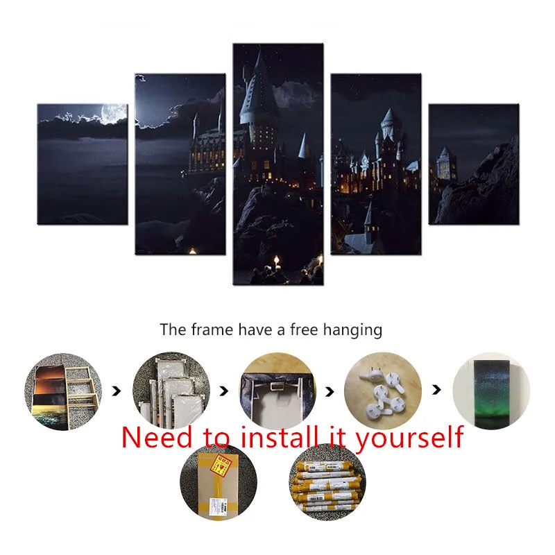 Настенный постер для гостиной и спальни 5 панелей | Дом сад