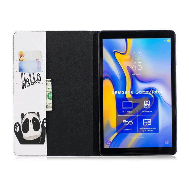 Чехол книжка с изображением совы и медведя для Samsung Galaxy Tab A A2 10 5 "2018 T590 T595 T597 SM