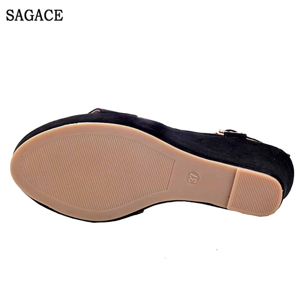 SAGACE модные женские летние универсальные босоножки на танкетке с открытым носком