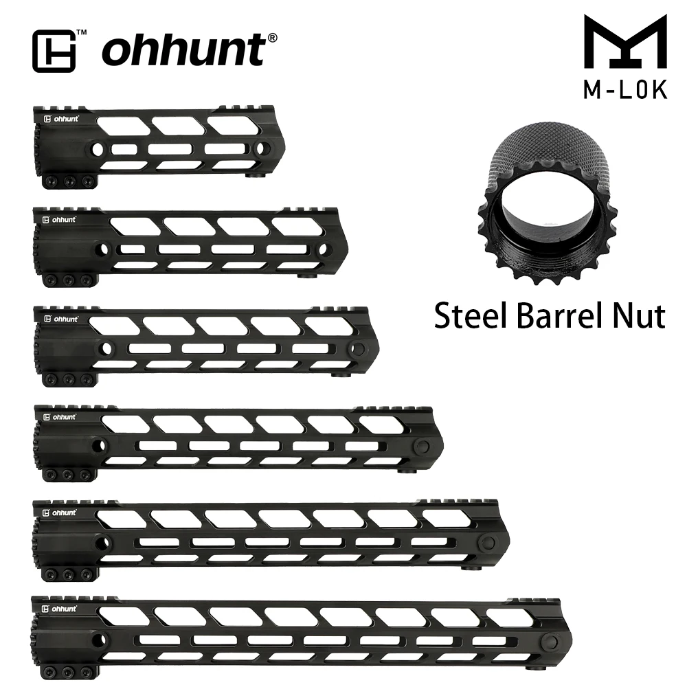 Ohhunt AR15 свободном M LOK 7 &quot9&quot 10 &quot12&quot 13 5 &quot15&quot 17 &quotЗащита для рук стальная муфта