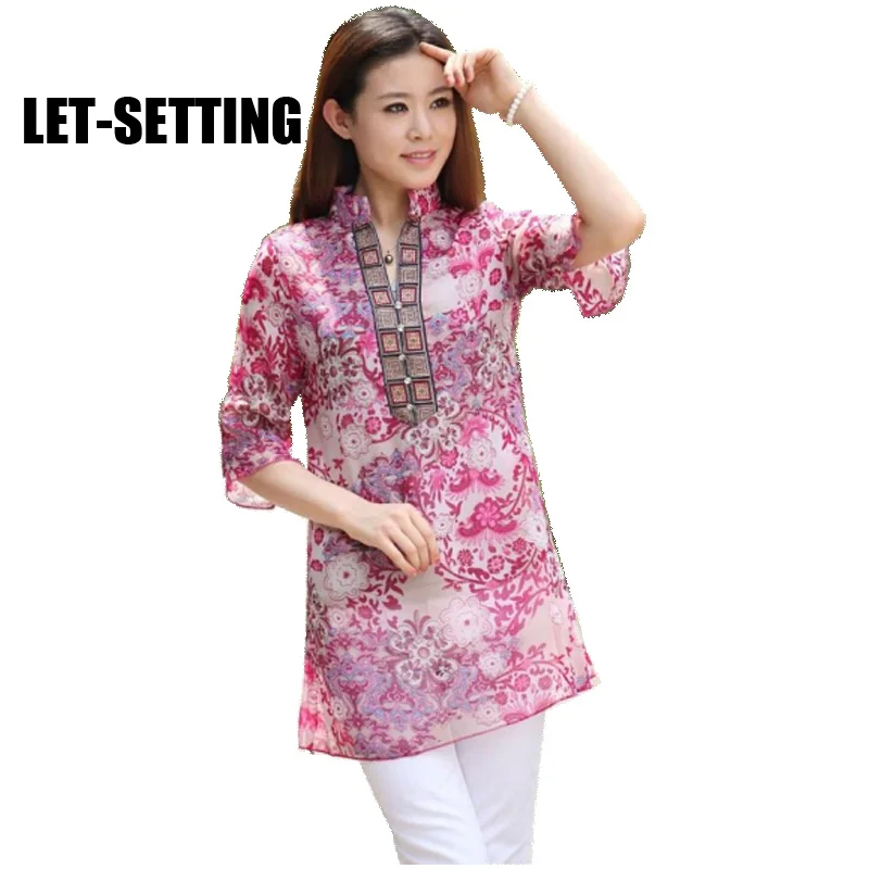 Женское шифоновое платье с v-образным вырезом и цветочным принтом женское