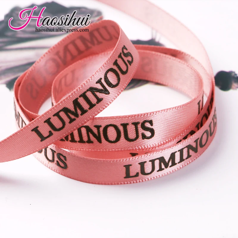 HAOSIHUI 1 ''(26 мм) индивидуальная полиэфирная атласная лента и свадебные ленты