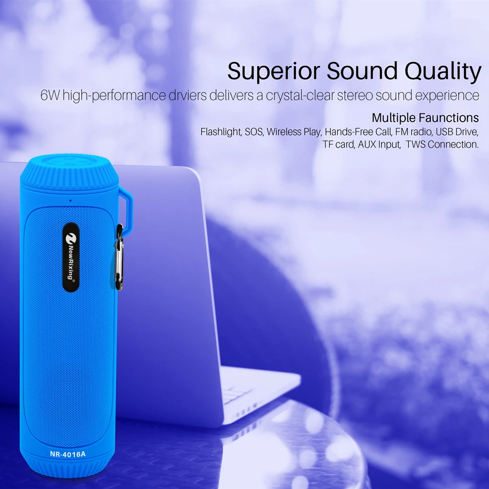 Водонепроницаемая портативная беспроводная Bluetooth колонка с FM радио улучшенными