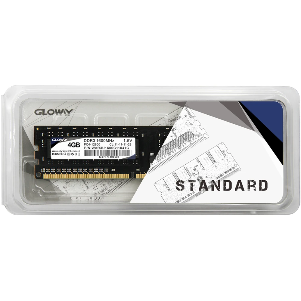 Память Gloway DDR3 для настольного компьютера 8 ГБ 4 Гб 1600 МГц совместима с 1333