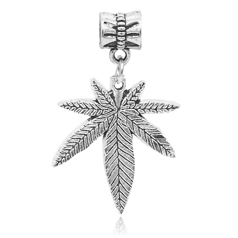 leaf Дропшиппинг крест бейсбольный лист собачья лапа jesue hope бусины подходят к оригиналу Pandora талисманы Браслеты DIY женские ювелирные изделия - Цвет: leaf