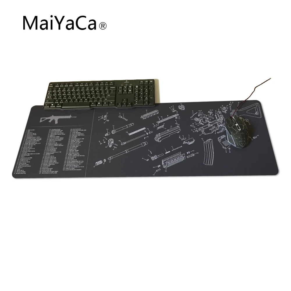MaiYaCa TAC2 детали для оружия команды 400x900x2 мм Противоскользящий коврик для мыши геймер большой профессиональный игровой коврик для мыши Grande клавиатура