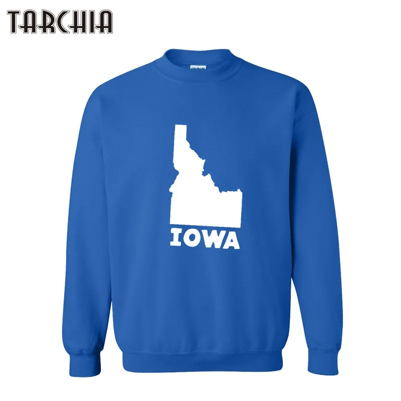 TARCHIA мужская толстовка с капюшоном Весенняя Повседневная Приталенная принтом IOWA