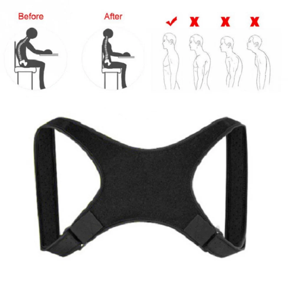 Женский и мужской Корректор осанки регулируемый плечевой ремень для поддержки